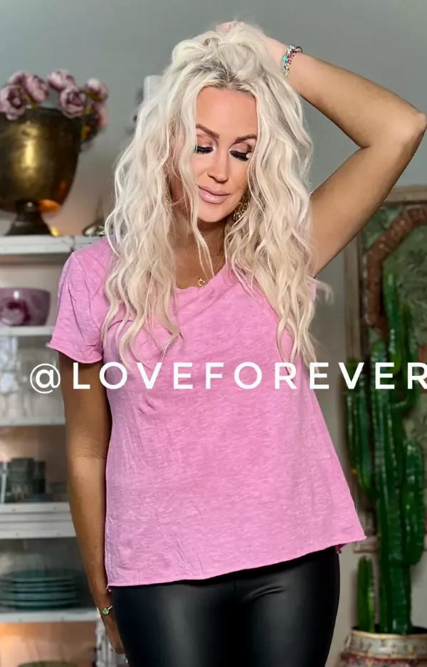 Love Forever Boom T-shirt Fuchsia
